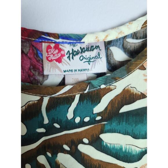 Hilo Hattie tropical Midi Dress sz 3X made in Hawaii artsy beachy flowy - Picture 4 of 7